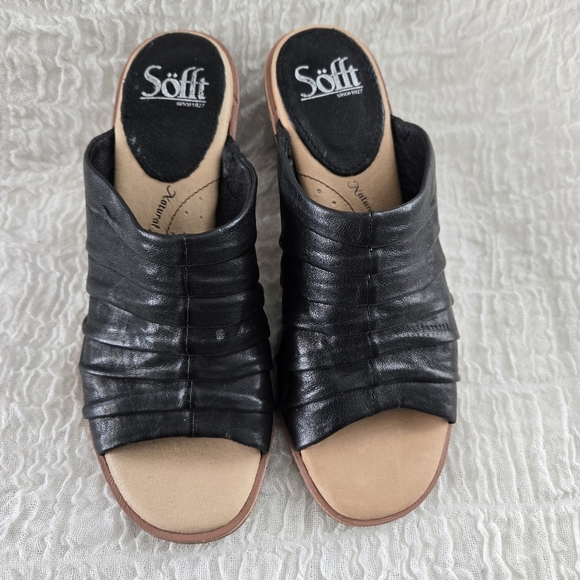 Sofft Black Leather Mules - Picture 2 of 10